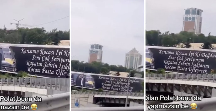 Dilan Polat eşinin doğum gününü billboardlardan kutladı! Size yapılan en şaşırtıcı jest neydi?