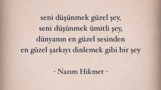 "Nazım Hikmet Ran"ın ölüm yıldönümünde sevdiğiniz bir sözünü veya şiirini paylaşır mısınız?