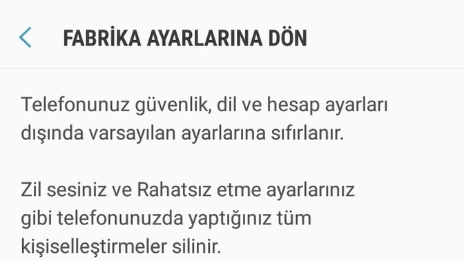 Telefonu Fabrika Ayarına Döndürünce, Neler Gidiyor? Neler Kalıyor?