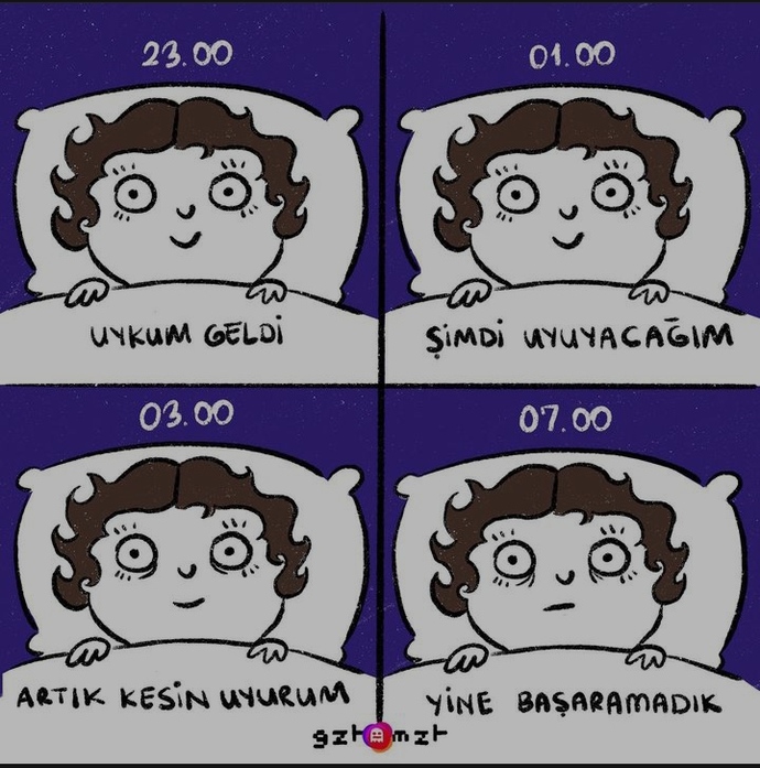 Uykunun bir türlü gelmediği oluyor mu yoksa hemen uykuya dalar mısın?
