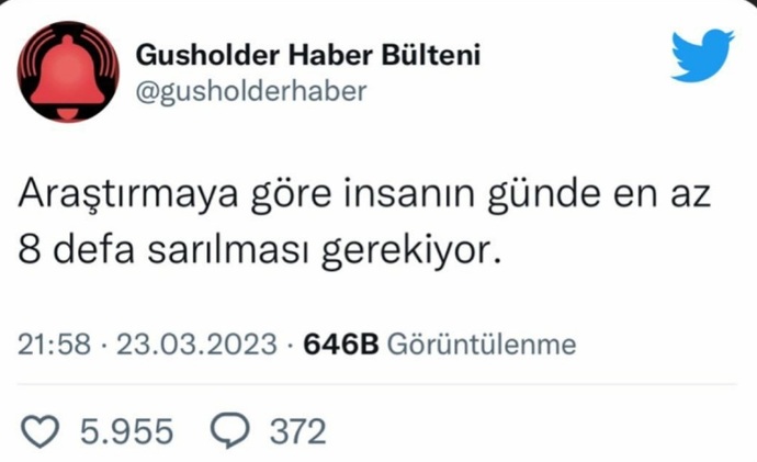 Bugün kaç defa sarıldınız?