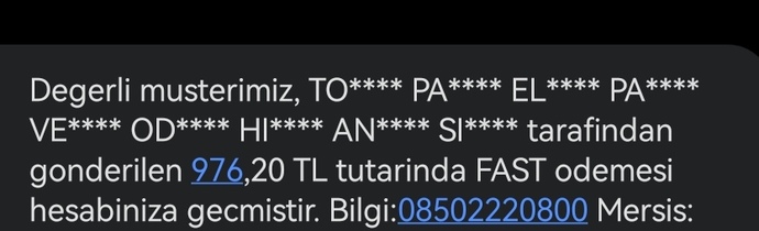 Hesabıma değişik bi Fast gönderilmiş?