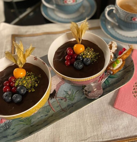 Nutellalı çikolatalı puding