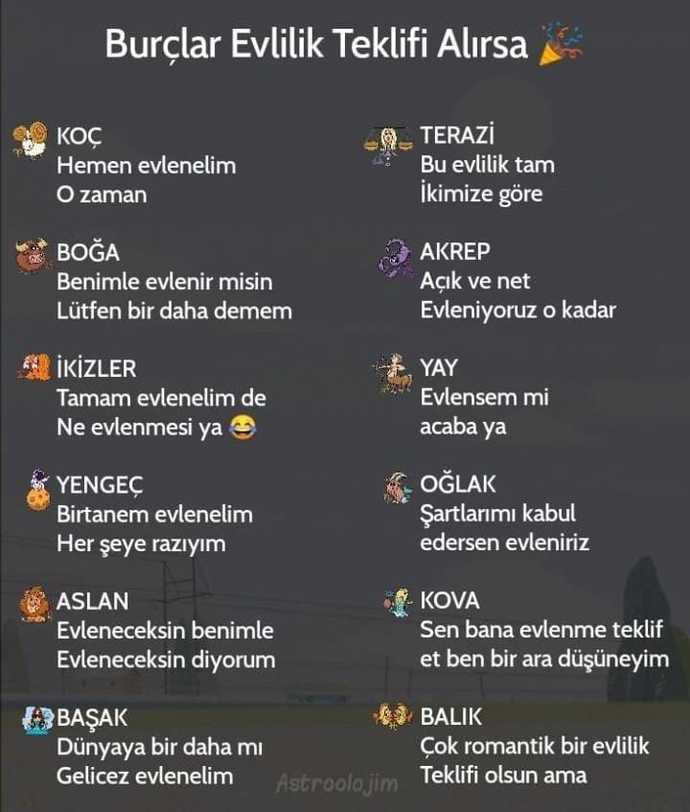 Burcuna göre evlilik teklifi aldıktan sonraki tepkin neymiş?