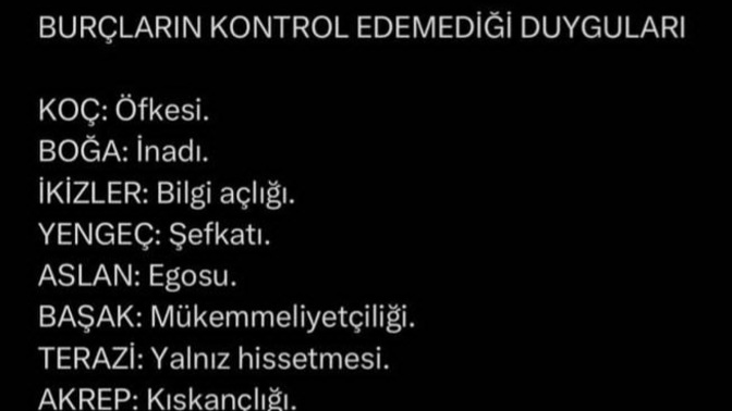 Burcunun kontrol edemediği huyu nedir 😏?