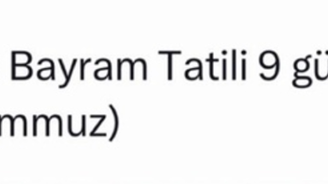 Bayram tatili 9 güne çıkarıldı! Bayram programınız var mı?