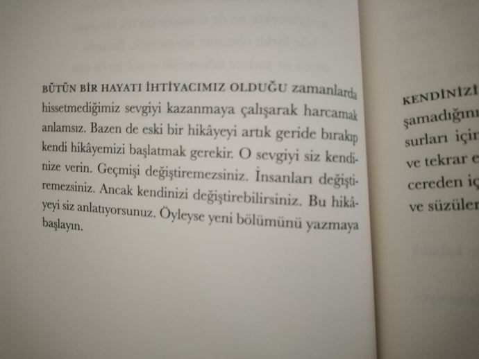 Sevdiğiniz kitaptan bir alıntı yazar mısınız?