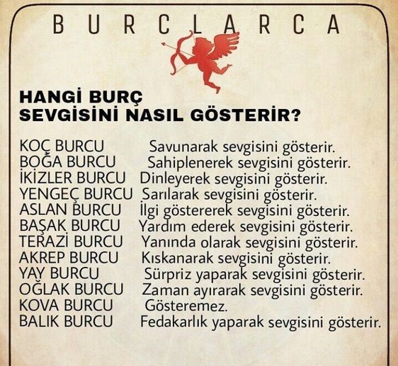 Hangi burç sevgisini nasıl gösterir =)?