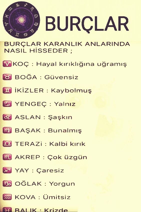 Burçlar karanlık anlarında nasıl hisseder?