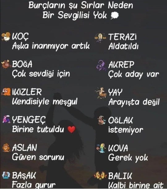 Burcuna göre şu sıralar neden sevgilin yok?