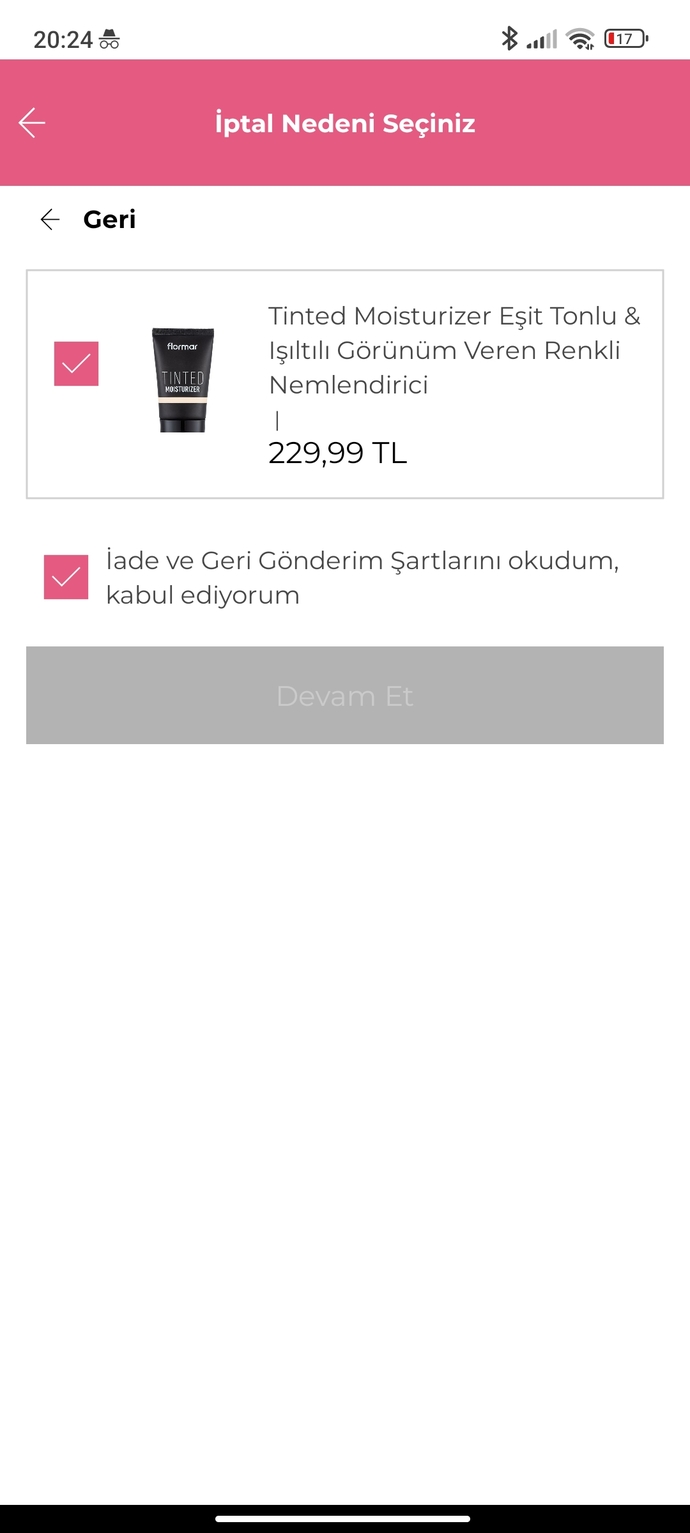 Ürün iptali nasıl yapabilirim?