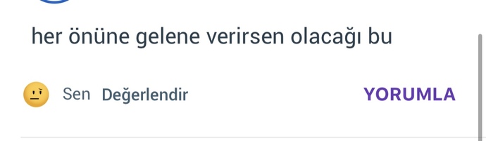 Niye bu tarz yorumlar yapıyorsunuz ki?