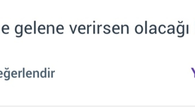 Niye bu tarz yorumlar yapıyorsunuz ki?