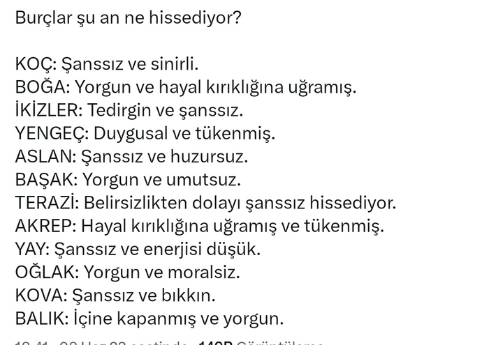 Burçlara göre şu anda ne hissediyorsunuz?