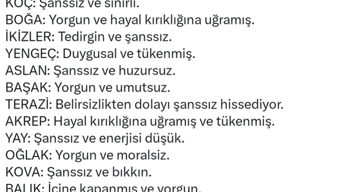 Burçlara göre şu anda ne hissediyorsunuz?