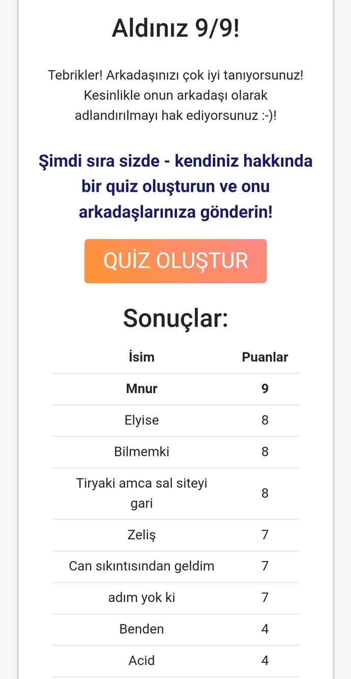 Sizi çok iyi tanıyan biri/birileri var mı?