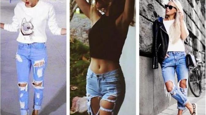 Yırtık pırtık kot pantolon giyer misin?