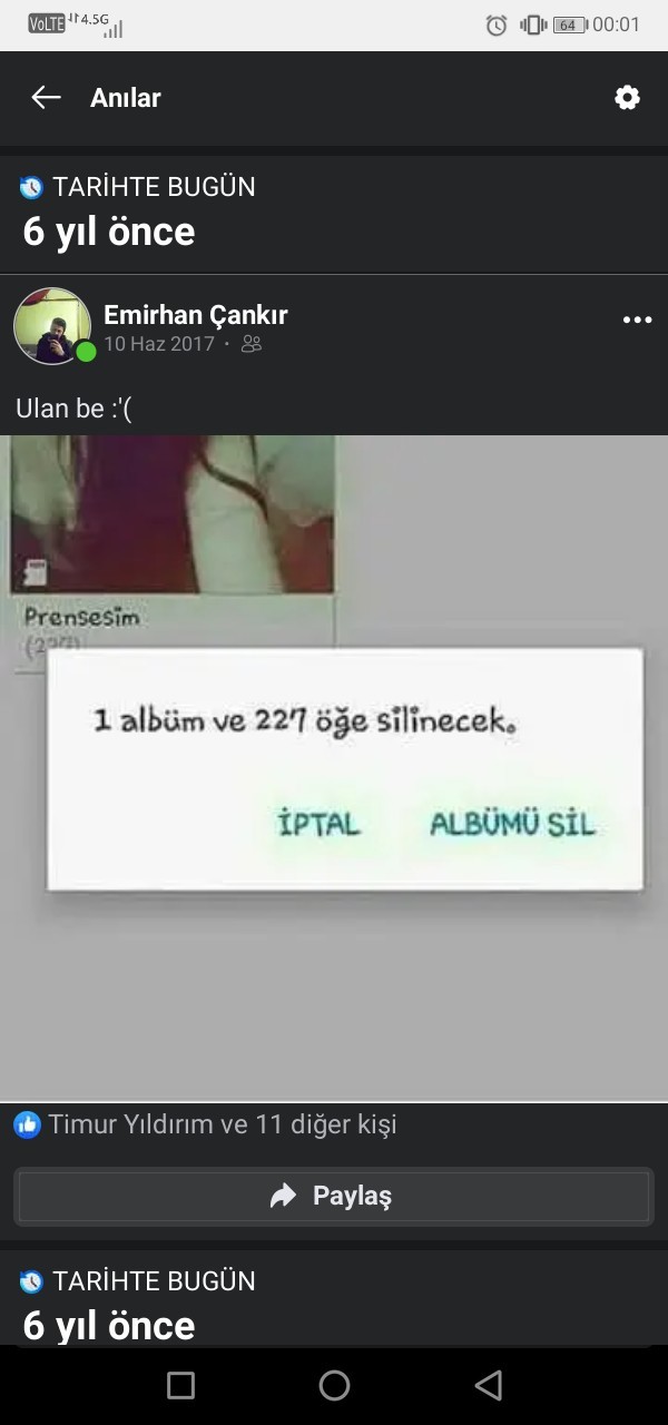 En son kiminle fotoğraflarını sildin?