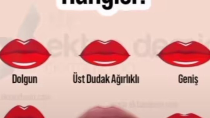 Senin dudak şeklin hangisi?