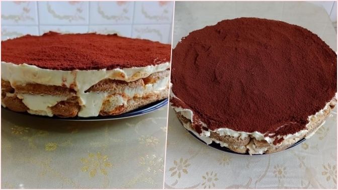 İlk kez tiramisu yaptım, şekli benzemiş mi?