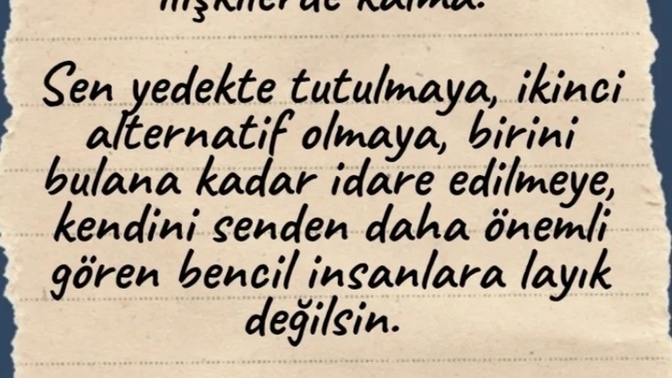 Sevdin mi tam seven güzel yüreklere bir mesaj verecek olsaydınız bu ne olurdu?