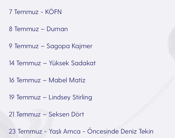 Kimin konserine gitmek isterdin?