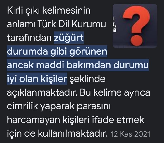 Sayın KS üyeleri kirli çıkı mısınız?