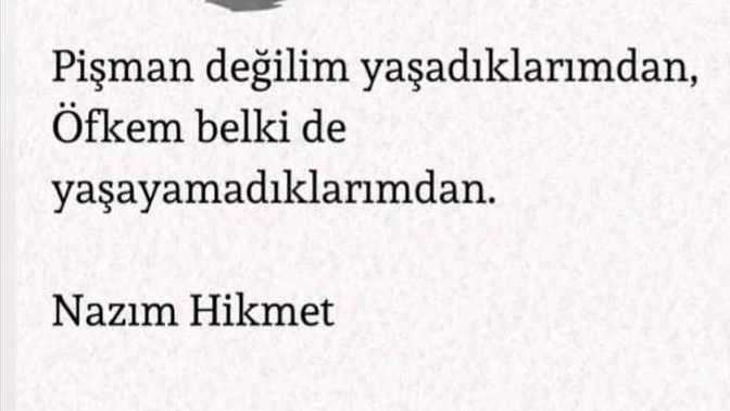 Yaşadıklarınızdan pişman mısınız?