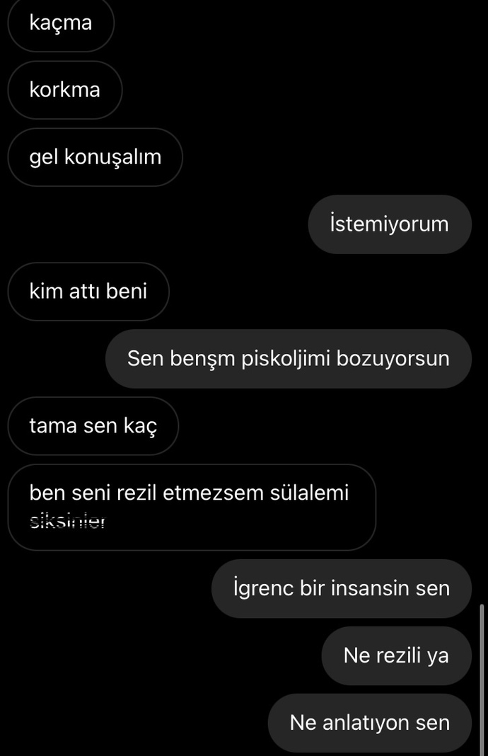 Hayatınız da hiç tehdit edildiniz mi🥰?