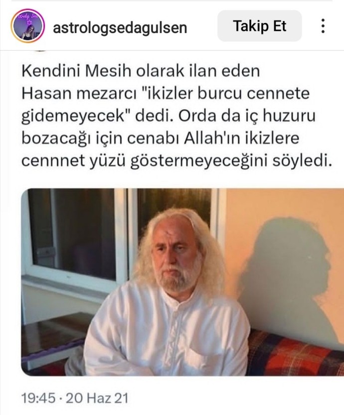 Kendini mesih ilan eden kişi ikizler burcu cennete giremez demiş, sizce hangi burçlar giremez 😃?