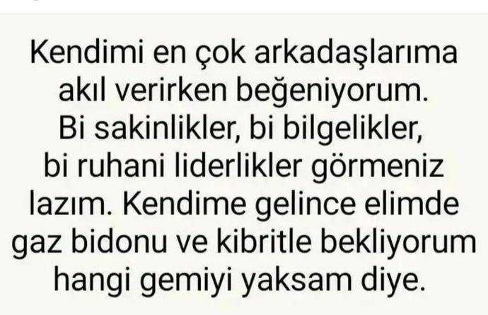 Yakar geçerim..😎
