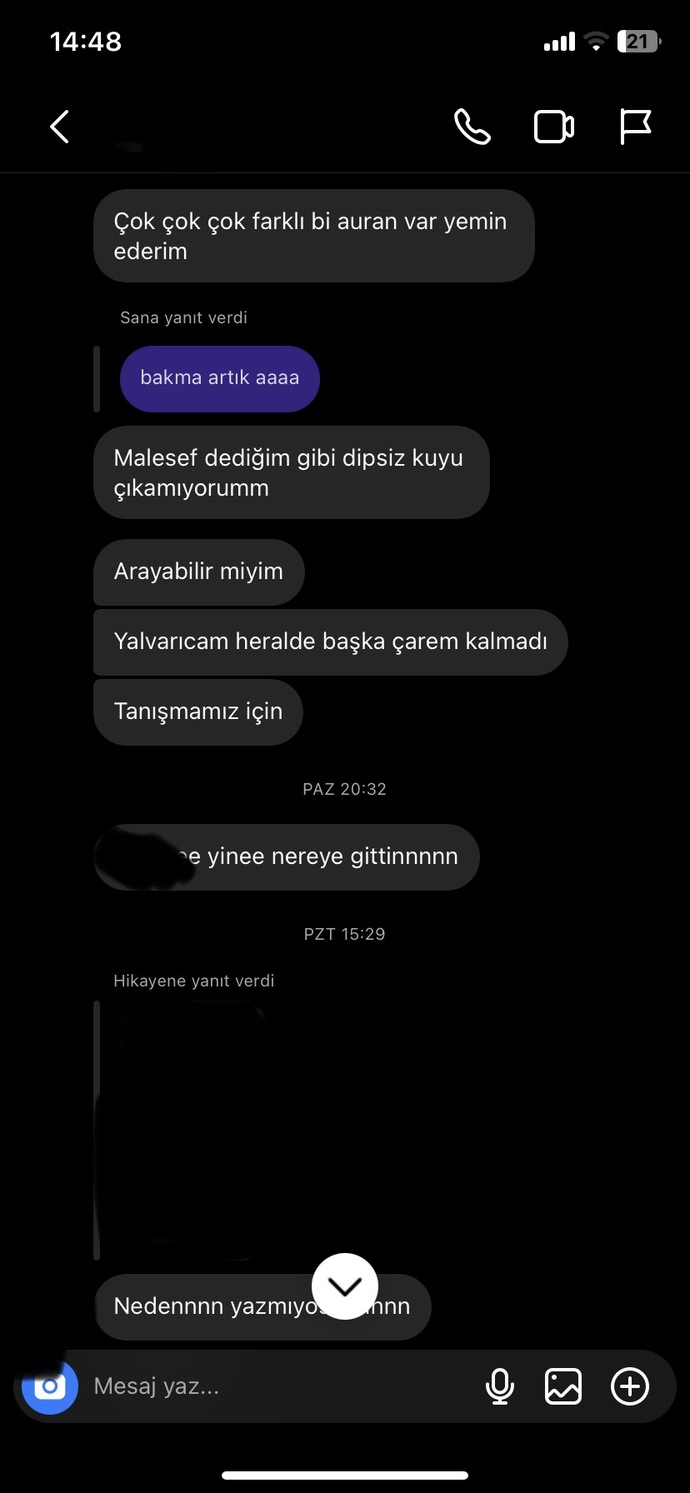 Bu bana saplantılı biri mi engellesem kurtulabilir miyim?