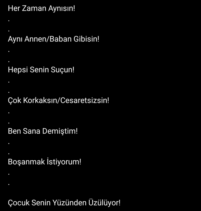 Size göre bir ilişkide konuşurken neler söylenmemeli ?