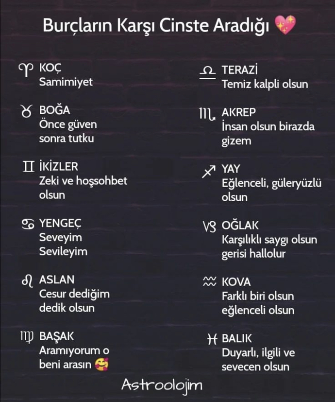Burcuna göre karşı cinste aradığın nedir?