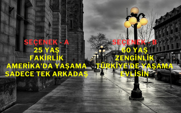 Tek hakkın var! Hangi seçenekteki yaşamı isterdin?