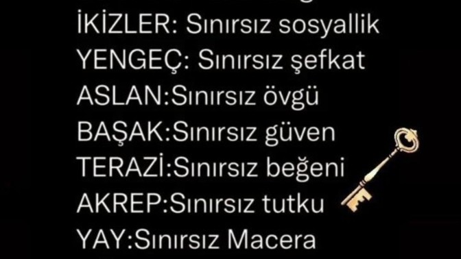 Senin burcuna göre kalbinin anahtarı nedir?