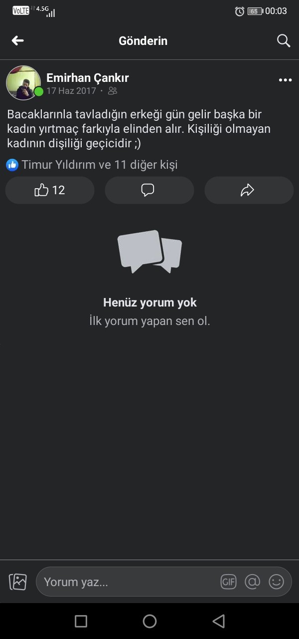 Dişiliği olmayanin kişiliği gecici midir?