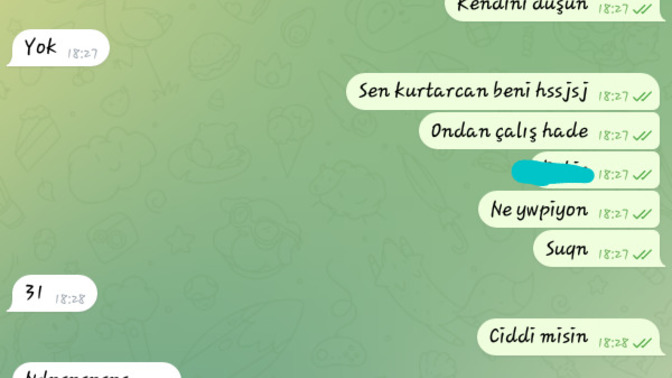 Abi bu çocuk şaka mı, yav adam gibi yardım etmeye çalışıyorum dediğine bak. Engel atayım mi?