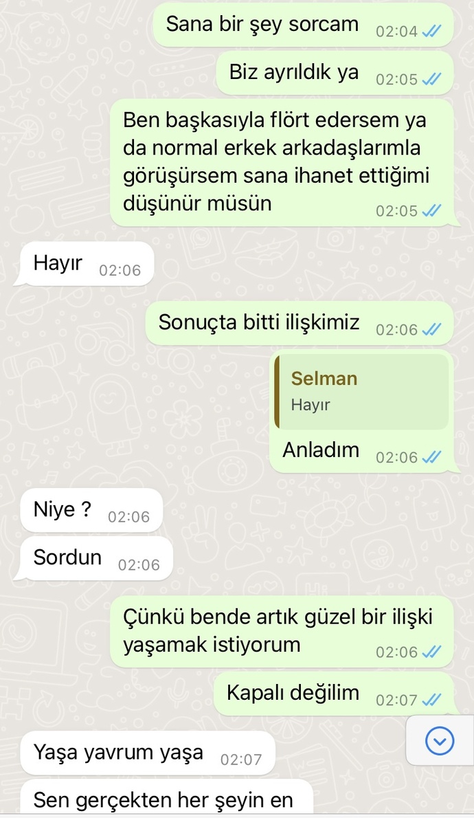 Sen mutluluğu çok hak ediyorsun, mutlu ol diyen eski sevgili samimi midir?
