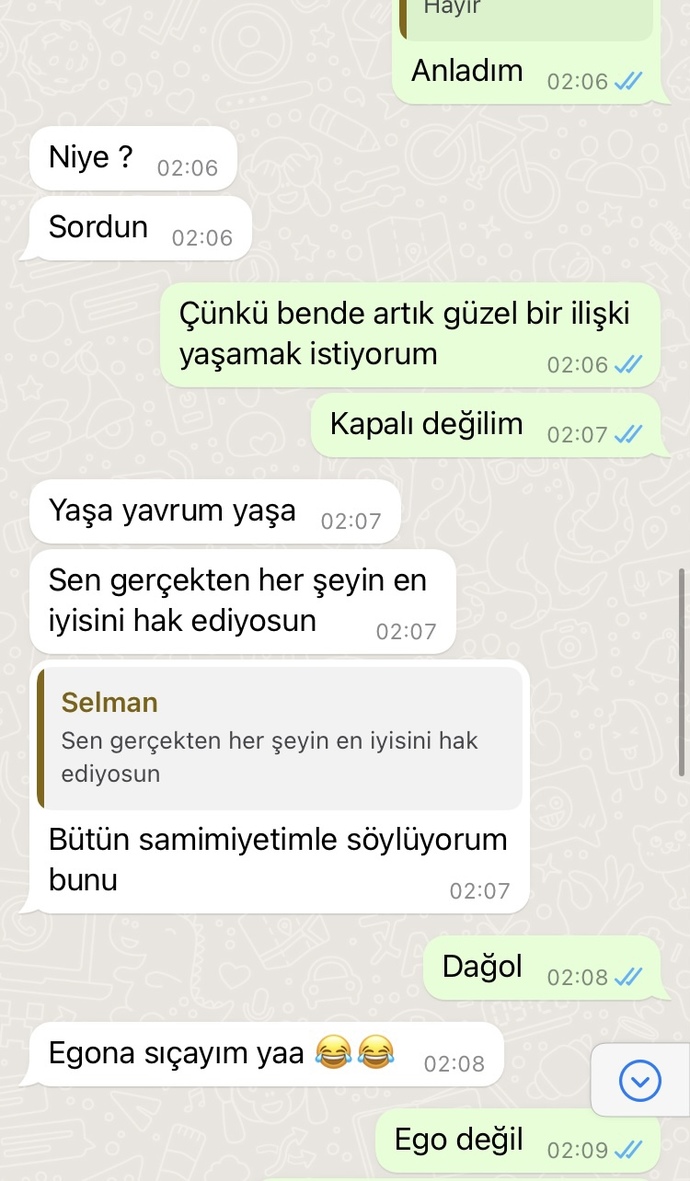 Sen mutluluğu çok hak ediyorsun, mutlu ol diyen eski sevgili samimi midir?