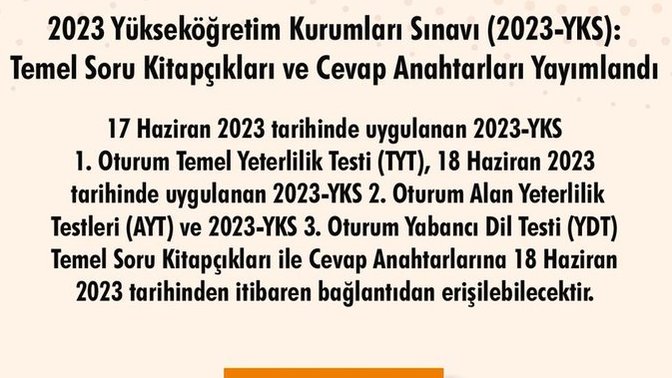 Bu yıl YKS'ye giren arkadaşlar, cevaplara baktınız mı?