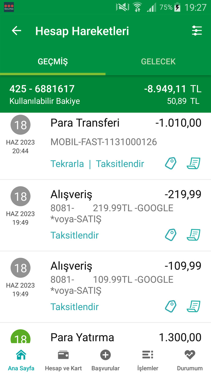 Ziraat kartı çıkardım IBAN ıma para atılmış kimin attığını nasıl öğrenebilirim?