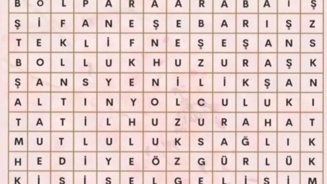 Gördüğün 3 kelime hayatın sana neler vereceğini söylüyor! Neler gördün?