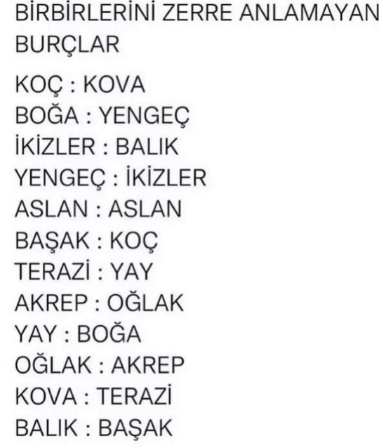 Burcuna göre seni hiç anlamayan burç hangisi?