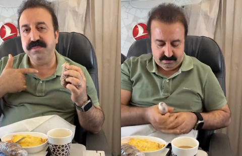 Masterchef Mehmet, uçakta şırdanla video çekip paylaştığı için THYden 6 ay bilet alamayacak! Şırdan seviyor musunuz?