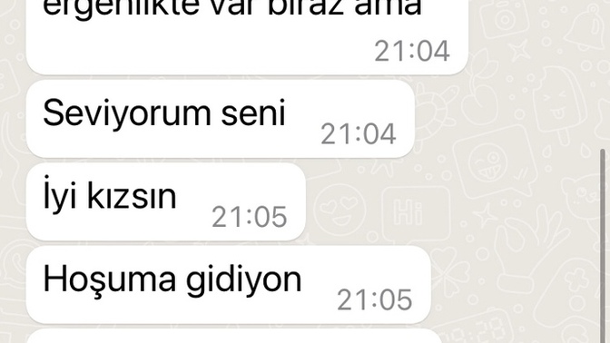 Eski sevgilimle konuşuyoruz böyle saçma sapan bişey yazdı bana ne denir buna şimdi?