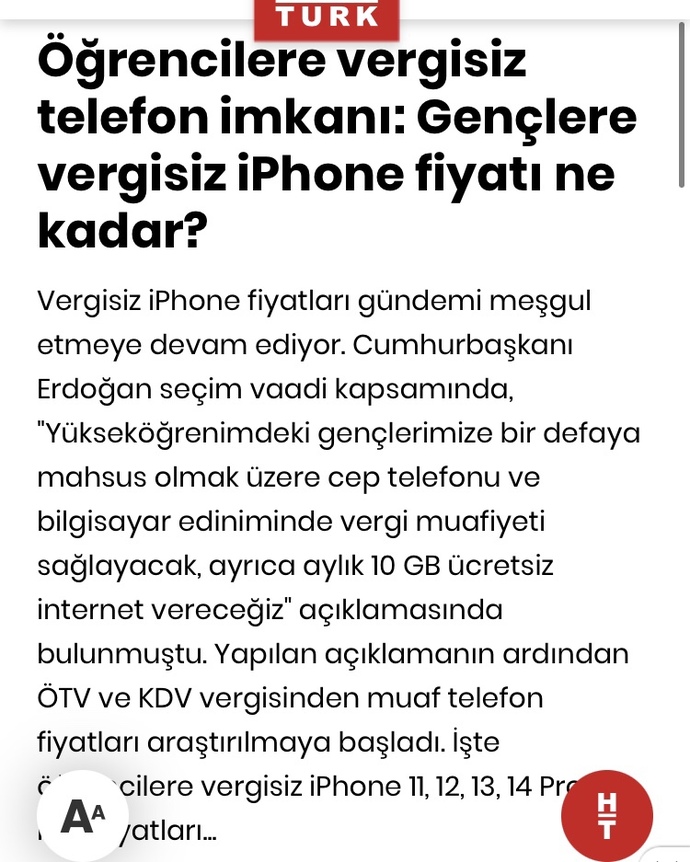 Öğrencilere telefonlarda ÖTV düşüyor?