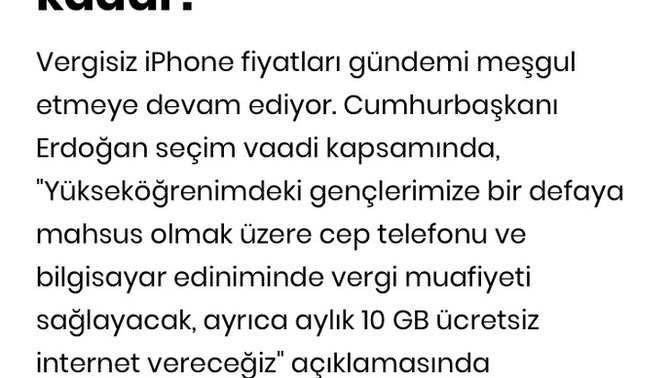 Öğrencilere telefonlarda ÖTV düşüyor?