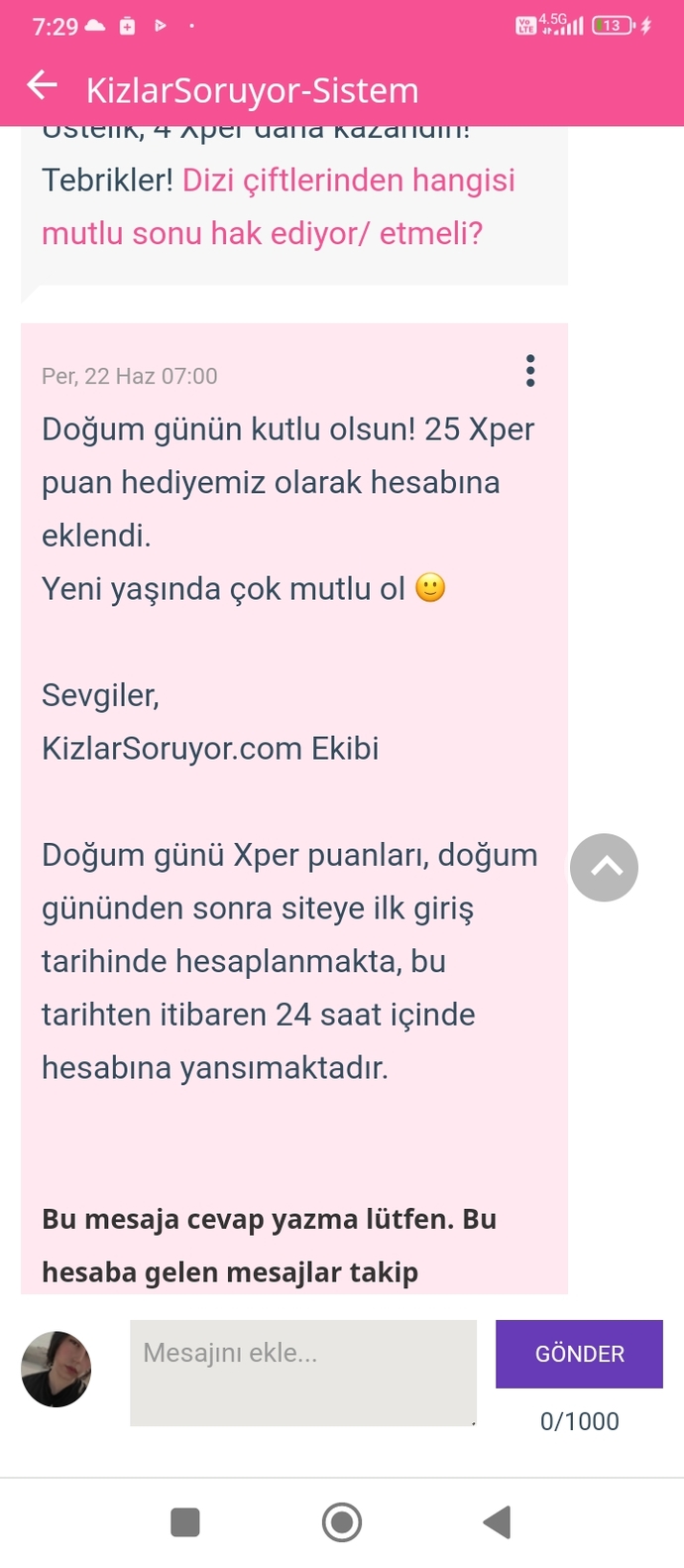 🥱 Teşekkürler KS ❤️