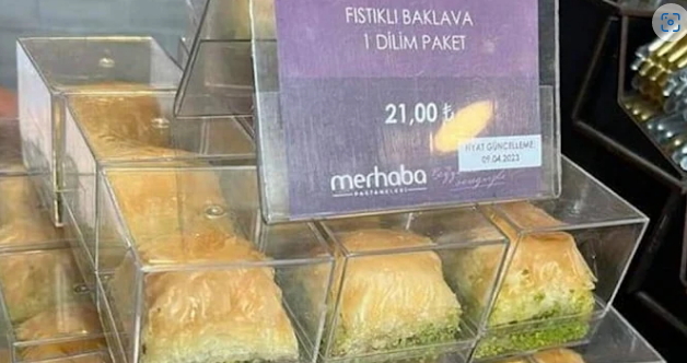 Bir dilim baklava 21 liradan satışa çıktı! Bayram için baklava alacak mısınız?